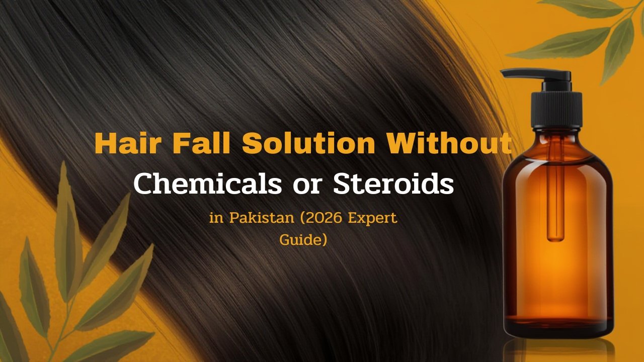Hair fall solution without chemicals or steroids in Pakistan – Bio Herbixa Hair Fall Control Oil